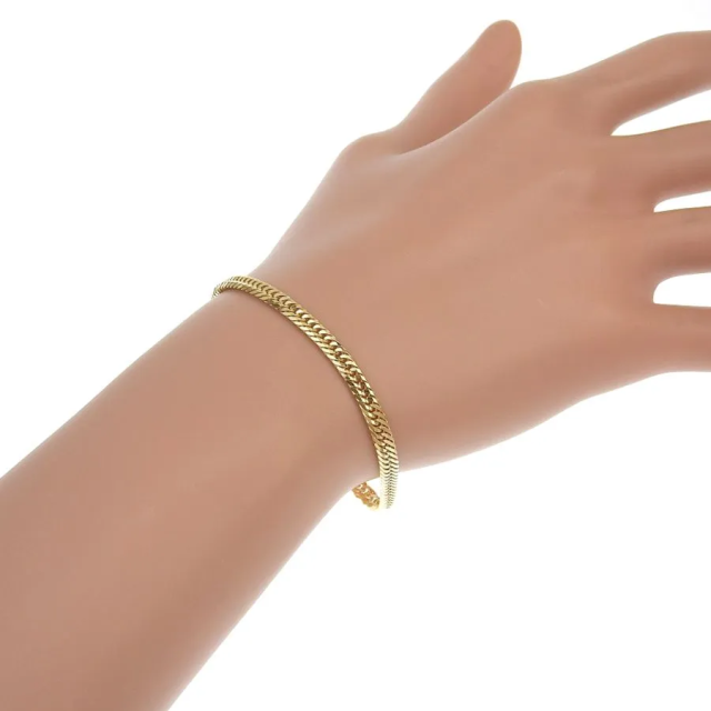 ハッピーグッツショップ] k18 喜平 ブレスレット 8面 トリプル 5g 18cm