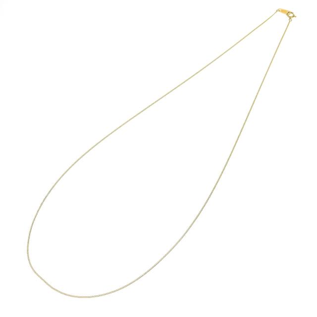 喜平チェーンネックレス K18 18金 2面カット 0.24φ 幅0.8mm 長さ50cm 約1.4g キヘイ チェーン （造幣局検定マーク刻印入）_1