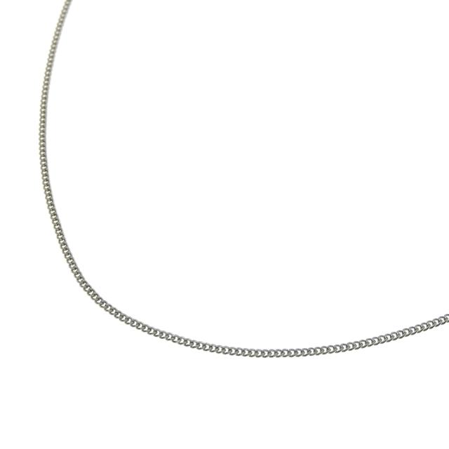 喜平チェーンネックレス Pt850 プラチナ 2面カット 0.24φ 幅0.8mm 長さ40cm 約1.45g キヘイ チェーン （造幣局検定マーク刻印入）