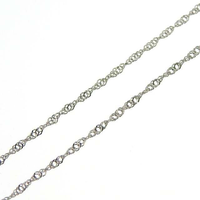 スクリューチェーン ネックレス Pt850 プラチナ 0.5mm 40cm 1.42g