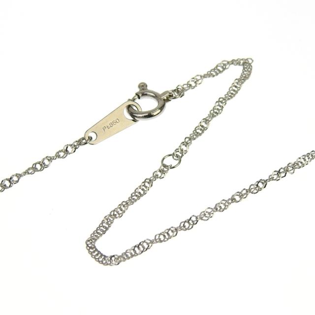 スクリューチェーン ネックレス Pt850 プラチナ 0.5mm 40cm 1.42g
