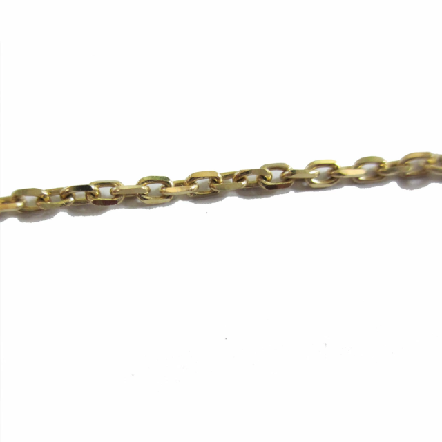 K18 18金　イエローゴールド　カット小豆チェーン 1.6mm 50cm （無段階の長さ調整 スライド式アジャスター）_1