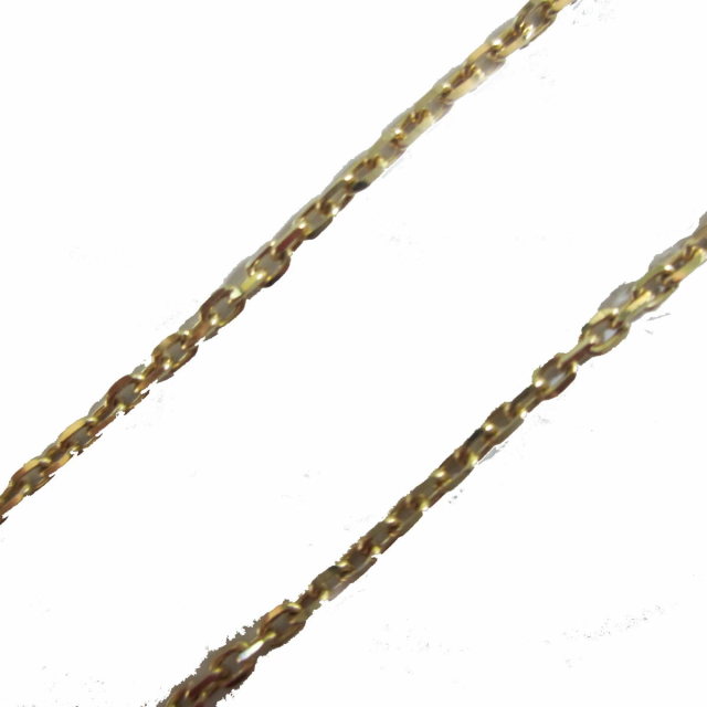 K18 18金　イエローゴールド　カット小豆チェーン 1.6mm 50cm （無段階の長さ調整 スライド式アジャスター）_2