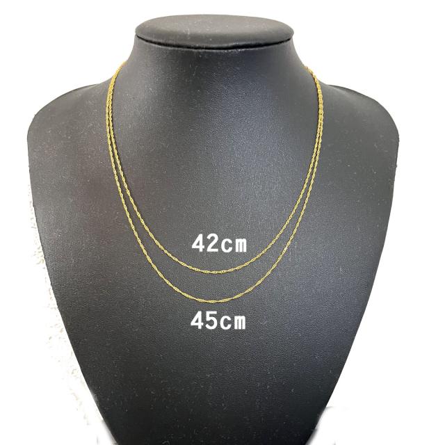 純金 ネックレス スクリュー チェーン ネックレス　45cm 1.0ｍｍ 造幣局検定刻印入 ゴールド K24 シンプル お洒落 レディース 記念日 ギフト プレゼント　約1.49ｇ_6