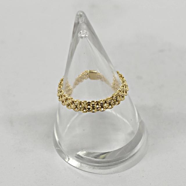 18金 【ビスマルクチェーンリング 13号】イエローゴールド 刻印入 新品