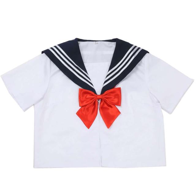 セーラー服 半袖 上着のみ L 女子高生 ハロウィン クリスマス 宴会 結婚式 二次会 半袖白色 赤リボン セーラー服上着のみ L の通販はau Pay マーケット Unveil
