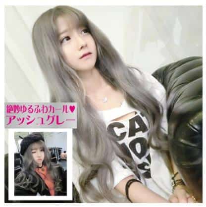 原宿系 ゆるふわ ウィッグ ロング カール シースルーバング 前髪 空気感 フルウイッグ アッシュグレーの通販はau Pay マーケット Unveil