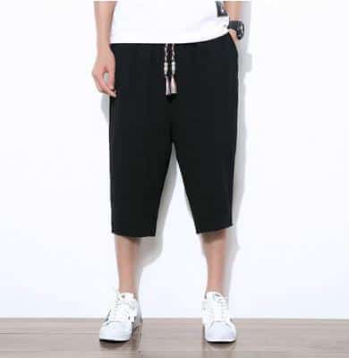 Xl サルエルパンツ ブラック 黒 メンズ ハーフパンツ ショートパンツ サルエル 麻 夏 七分丈 半ズボン おしゃれ 調整紐の通販はau Pay マーケット Unveil