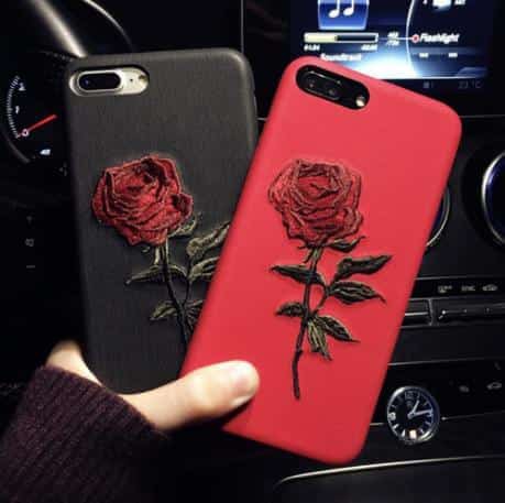 Iphone X ケース 薔薇 バラ 刺繍 オシャレ 可愛い カバー 赤 の通販はau Pay マーケット Unveil