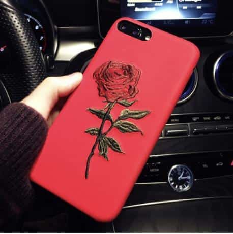 Iphone7 8 ケース 薔薇 バラ 刺繍 オシャレ 可愛い カバー 赤 の通販はau Pay マーケット Unveil