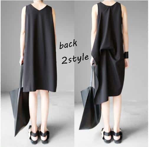 レディース スタイリッシュ アシメ ワンピ 黒 レイヤード モード系 ワンピースの通販はau Pay マーケット Unveil