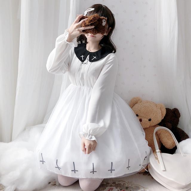 レディース ゴスロリ ロリータ ワンピース 二次元衣装 チュールスカート 美人 少女 ウェア ロリータ 2色あり 黒 白 ダンス衣装 メイドの通販はau Pay マーケット Yolili Au Pay マーケット店