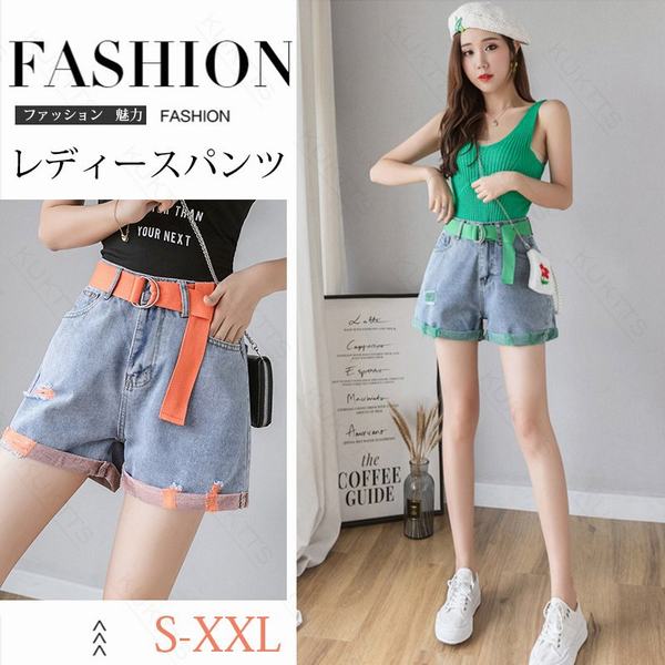 ショートパンツ デニム レディース 短パン 夏 サマーパンツ ハーフパンツ ポケットデザイン ショーパン 半ズボン ワイドパンツ ショートの通販はau Pay マーケット Yolili Au Pay マーケット店