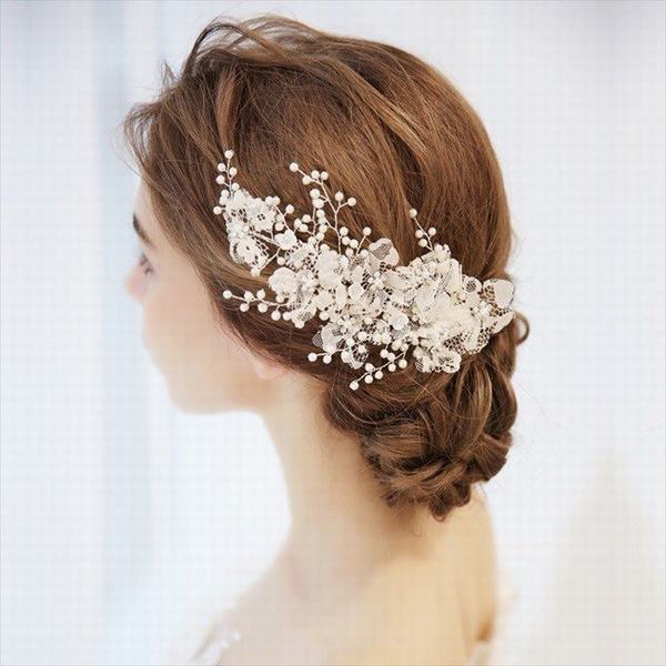 ヘッドドレス 髪飾り レース パール 花 ヘアアクセサリー ウェディング 和装 着物 ヘッドアクセサリー 髪留め 振袖 結婚式 フォーマル ブの通販はau Pay マーケット Yolili Au Pay マーケット店