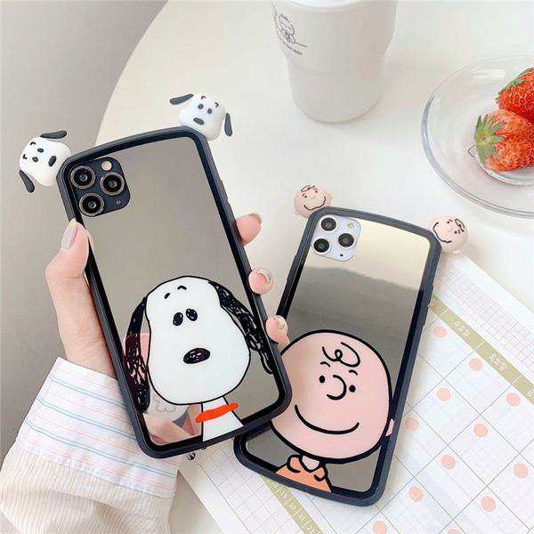 Snoopy スヌーピー Iphone ケース Iphone 11pro Max Iphone X Xr Xs Iphone6 7 8 Plus ススマホケース シリコン 軽量 鏡の通販はau Pay マーケット Yolili Au Pay マーケット店