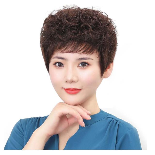 ウィッグ ボブ 人毛100％ ショート レディーズ フルウィッグ かつら