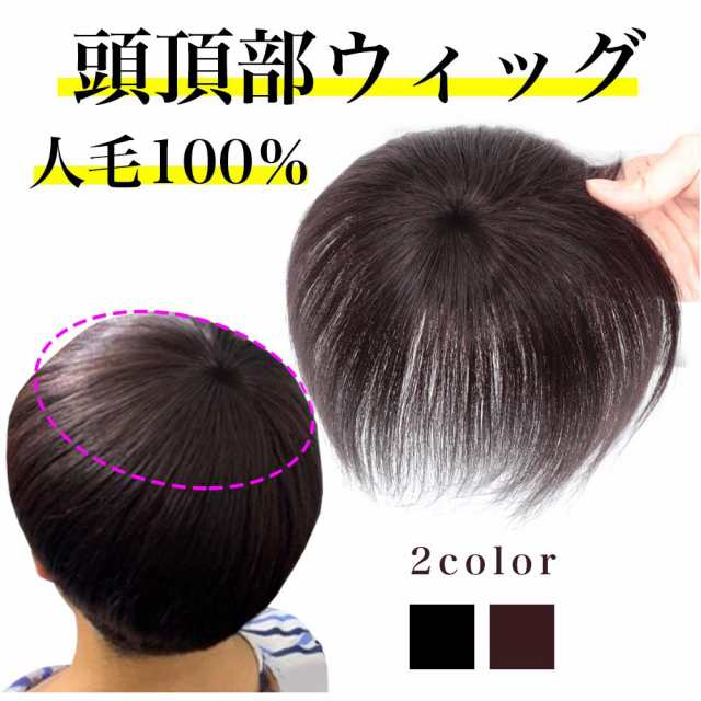 人毛100％ヘアピース 部分ウィッグ 総手植え 分け目自由 超軽量 白髪