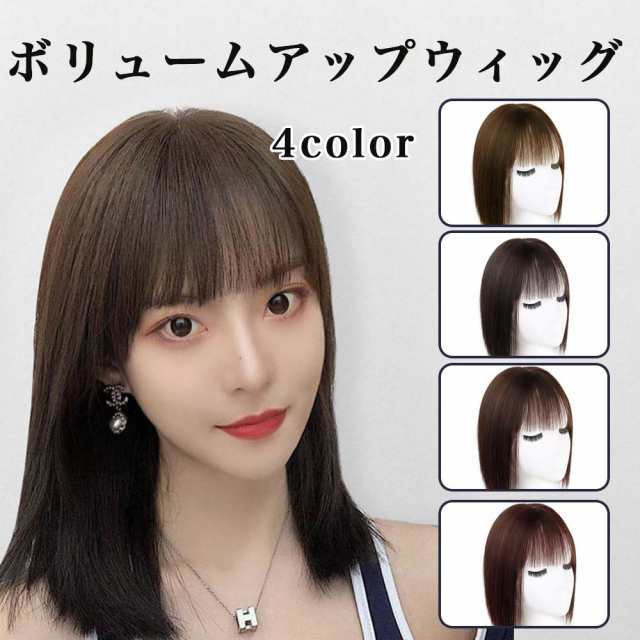 頭頂部ウィッグ ２５cm ライトブラウン 部分 カツラ ヘアピース - ウィッグ・エクステ