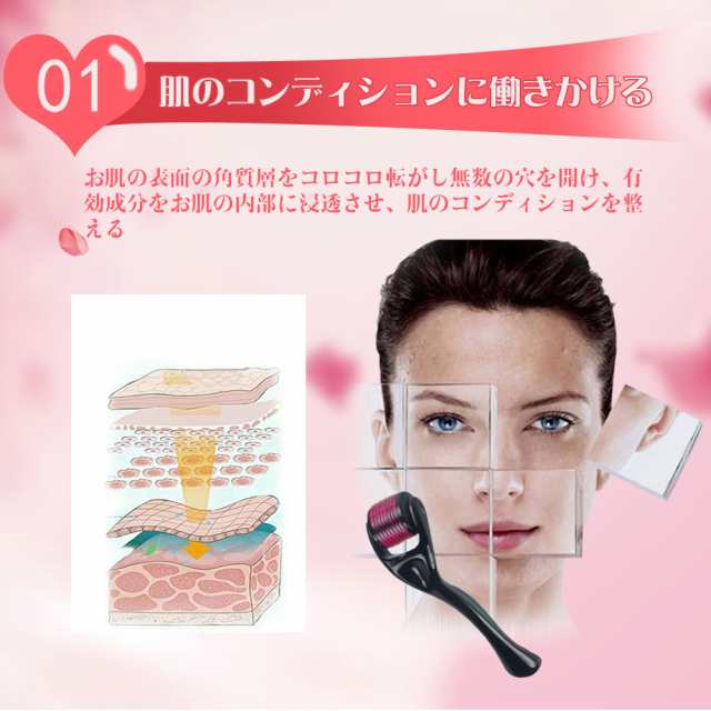 通販NEW ダーマローラー 0.25mm3本&2.0mm4本 美顔ローラー AMbO1