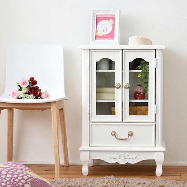 キャビネット おしゃれ 白家具 アンティーク 幅50cm 木製 姫系 インテリア 家具 猫脚 リビング 収納 ホワイト 引き出し付き 女子 人気の通販はau Pay マーケット イーマイルーム