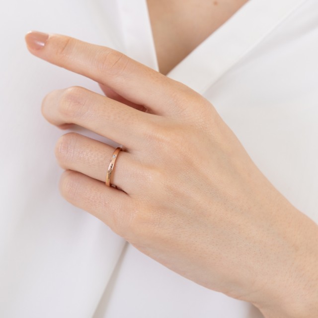 ペアリング 2本セット ステンレス 結婚指輪 刻印 ダイヤモンド