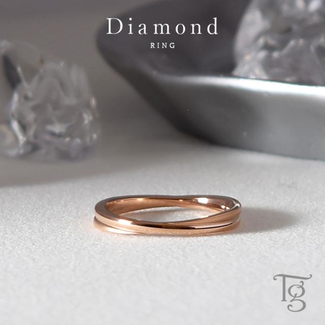 リング レディース ステンレス 刻印 ダイヤモンド シークレットストーン インサイドストーン クロスライン シンプル 細身 つけっぱなし ローズゴールドカラー おしゃれ 指輪 サージカルステンレス 316L ノンアレルギー 金属アレルギー対応 (grsd94rg)の通販は 6,216円