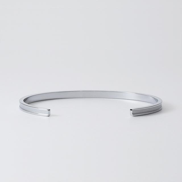 ペアバングル カップル 刻印 つけっぱなし 金属アレルギー対応 ステンレス シークレットダイヤモンド 大人 シンプル マットライン シルバーカラー テラグラティア Terra-gratia PairBangle lstb013sv_sv_pair_9