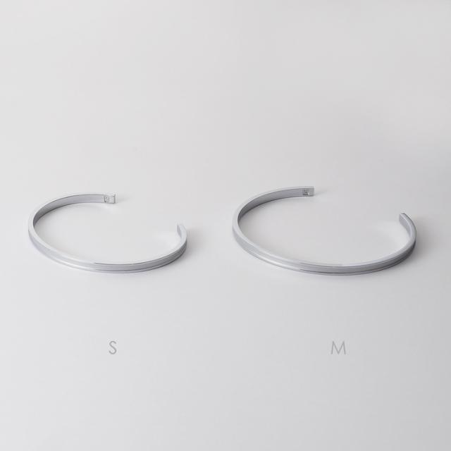 ペアバングル カップル 刻印 つけっぱなし 金属アレルギー対応 ステンレス シークレットダイヤモンド 大人 シンプル マットライン シルバーカラー テラグラティア Terra-gratia PairBangle lstb013sv_sv_pair_8