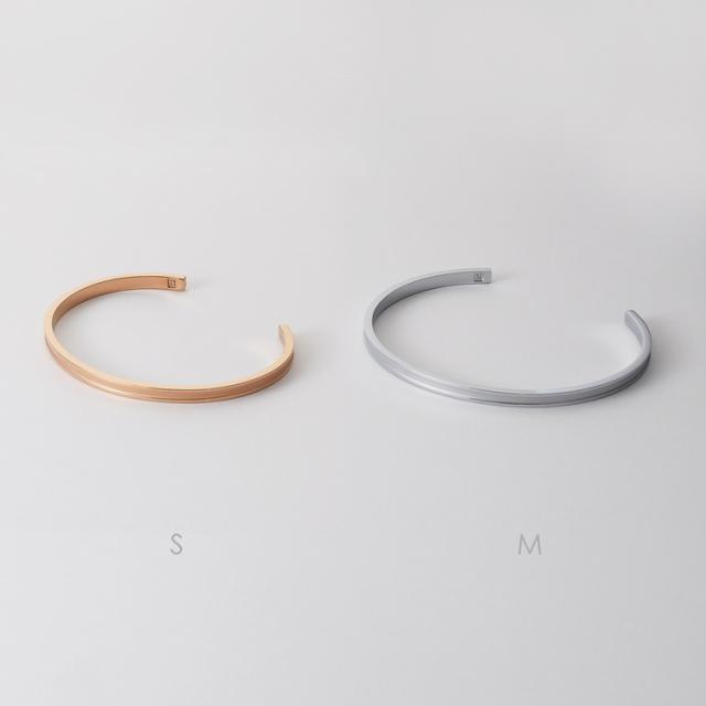 ペアバングル カップル 刻印 つけっぱなし 金属アレルギー対応 ステンレス シークレットダイヤモンド 大人 シンプル マットライン シルバーカラー ローズゴールドカラー テラグラティア Terra-gratia PairBangle lstb013sv_rg_pair_8