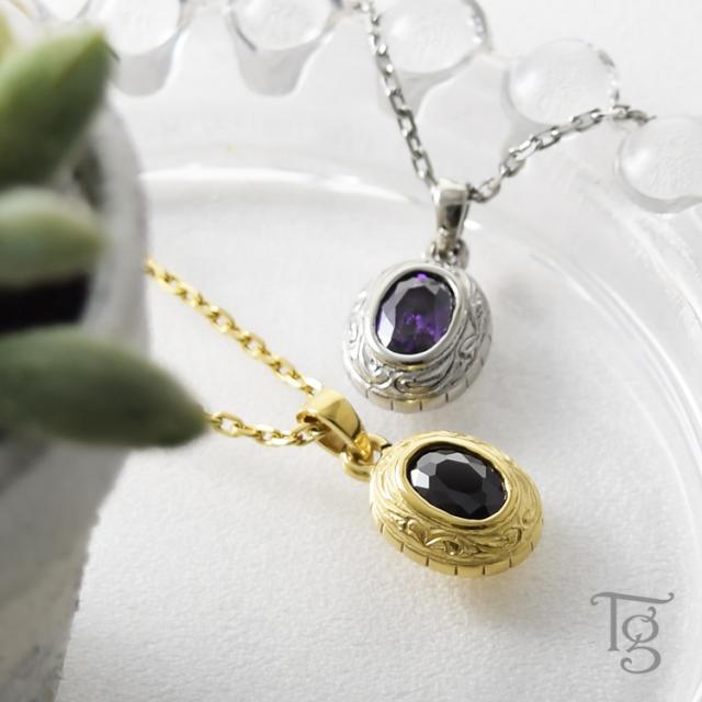 ハワイアンジュエリー ペアネックレス 2本セット 金属アレルギー ステンレス サージカルステンレス 316L つけっぱなし キュービックジルコニア カレッジペンダント ハワイアン ペンダント あずきチェーン付き (gpss1538pair)の通販は