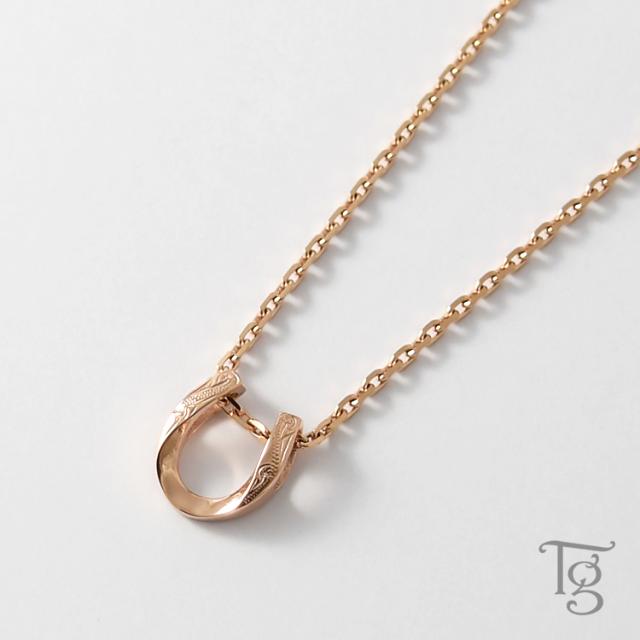 ハワイアンジュエリー ネックレス ステンレス レディース メンズ 男女兼用 ホースシュー 馬蹄 金属アレルギー対応 サージカルステンレス316L つけっぱなし ハワイアン【ローズゴールドカラー】(lstn023rg)の通販は 5,510円