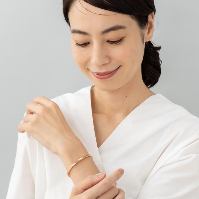 ペアバングル カップル 刻印 つけっぱなし 金属アレルギー対応 ステンレス シークレットダイヤモンド 大人 シンプル メッセージ スティールシルバーカラー ローズゴールドカラー テラグラティア Terra-gratia PairBangle gbsg133pair_3