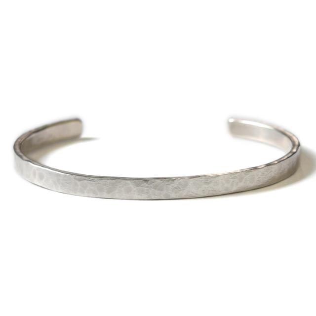 ツチめのバングル 中 メンズ レディース ハンドメイド オーダー シルバー 槌目 シンプル 上品 おしゃれ 腕輪 Silver 950 ごつめ ゴツめ マモる 手作り 手づくり tkb001_10