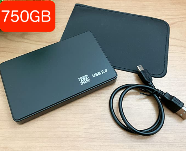 外付けハードディスク HDD 750GB 2.5インチサイズ USB2.0 750GB 補助