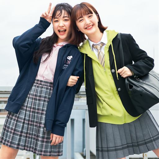 制服 学生服 女子制服 制服パーカー 女子 ジップアップパーカー スヌーピー M L 35 の通販はau Pay マーケット セシール