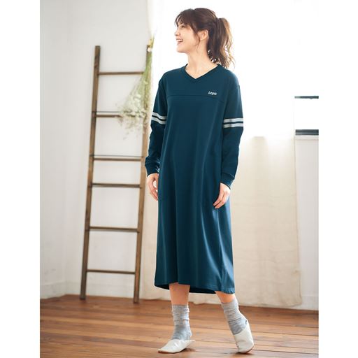 女性下着 レディース パジャマ ルームウェア 部屋着 バーゲン ミニ裏毛のゆったりルームワンピース 5l 3747 の通販はau Pay マーケット セシール