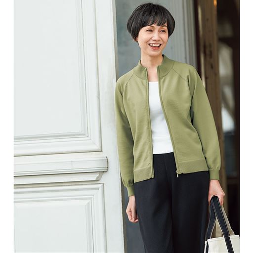 レディースファッション レディース アウター ジャケット バーゲン ジップアップニットブルゾン S M Ll 3859 の通販はau Pay マーケット セシール