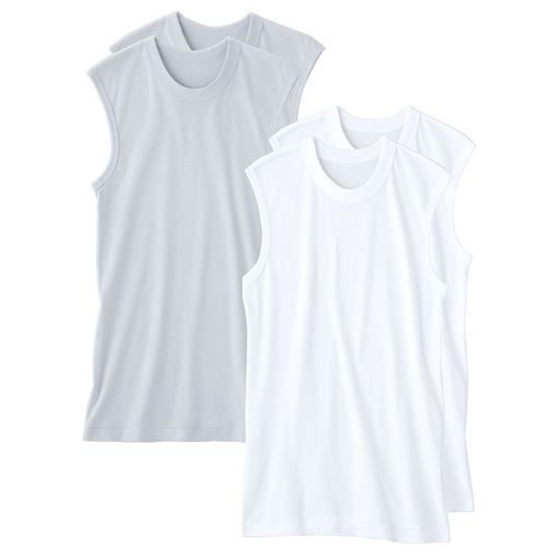 メンズ下着 メンズ 肌着 インナー インナーシャツ 2枚組 男の消臭 抗菌インナー スリーブレス丸首 綿100 3l 5l 2666 の通販はau Pay マーケット セシール