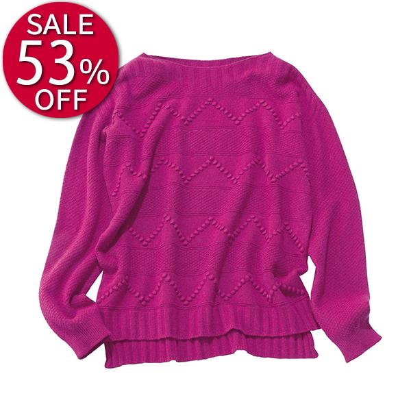 ニット セール レディース BLUE ICE/ブルー アイス 柄編みニットプルオーバー（イタリア製） 冬 PC4301の通販は