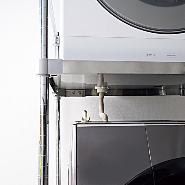 衣類乾燥機も置ける 国産頑丈ランドリーラック ステンレス天板 洗濯用品 物干し 洗濯機ラック ランドリーラック 641957_4