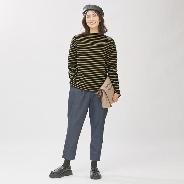 plussize ファッション 大きいサイズ 【大きいサイズ】【洗濯機OK】ウエストゴムで楽らく！裏起毛大人デニム タックプルオンパンツ R3402の通販は 12,768円