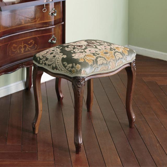 イタリア製 金華山織り張り クラシックスツールII 椅子 チェア