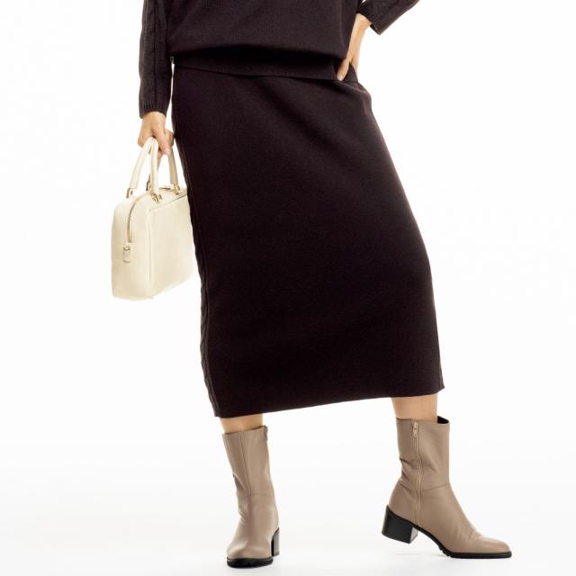 ケーブル使い ウールニット スカート ファッション スカート PC6033