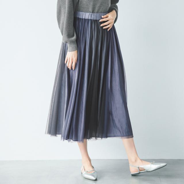 リバーシブル チュール スカート ファッション スカート PC6101