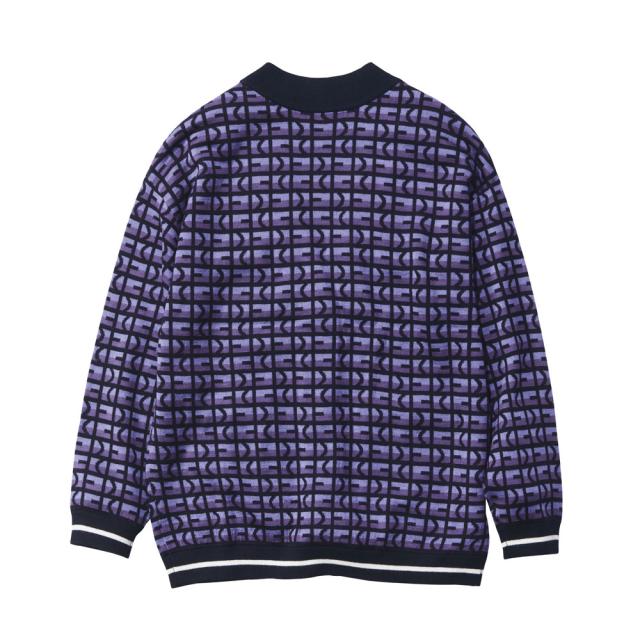 金ボタン ジャカード ニットカーディガン ニット セーター ニット