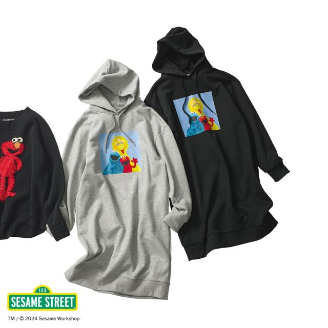 セサミストリート/スウェットパーカーチュニック パーカー スウェット
