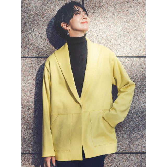 ウールカシミヤ ショールカラージャケットコート ジャケット PC6222