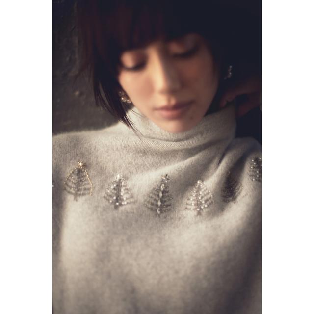 ツリービジュー使い ヘアリーニットプルオーバー ニット セーター ニットセーター PC6223 ツリービジュー使い ヘアリーニットプルオーバー ニット セーター