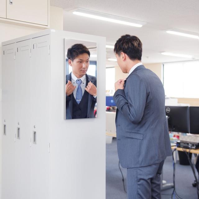 マグネット式割れないミラー 30×60cm 防災用品 防犯用品 耐震グッズ KR1035