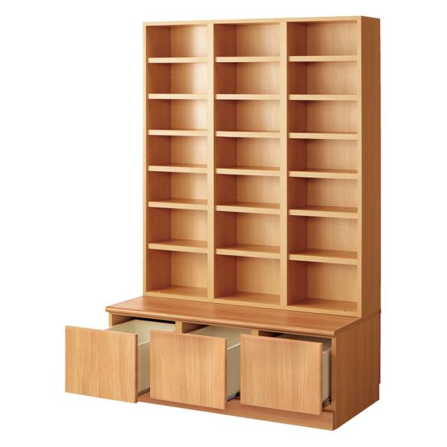 本棚 ラック シェルフ コミックラック ベンチブックシェルフ 本体 幅116.5cm 888803の通販は 93,900円